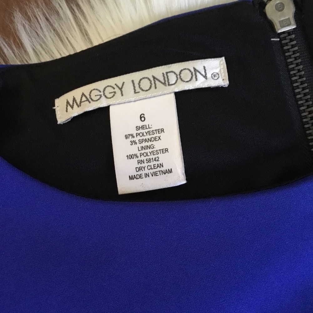 Maggy London Color Block Sheath Dress Size 6 - Picture 9 of 11